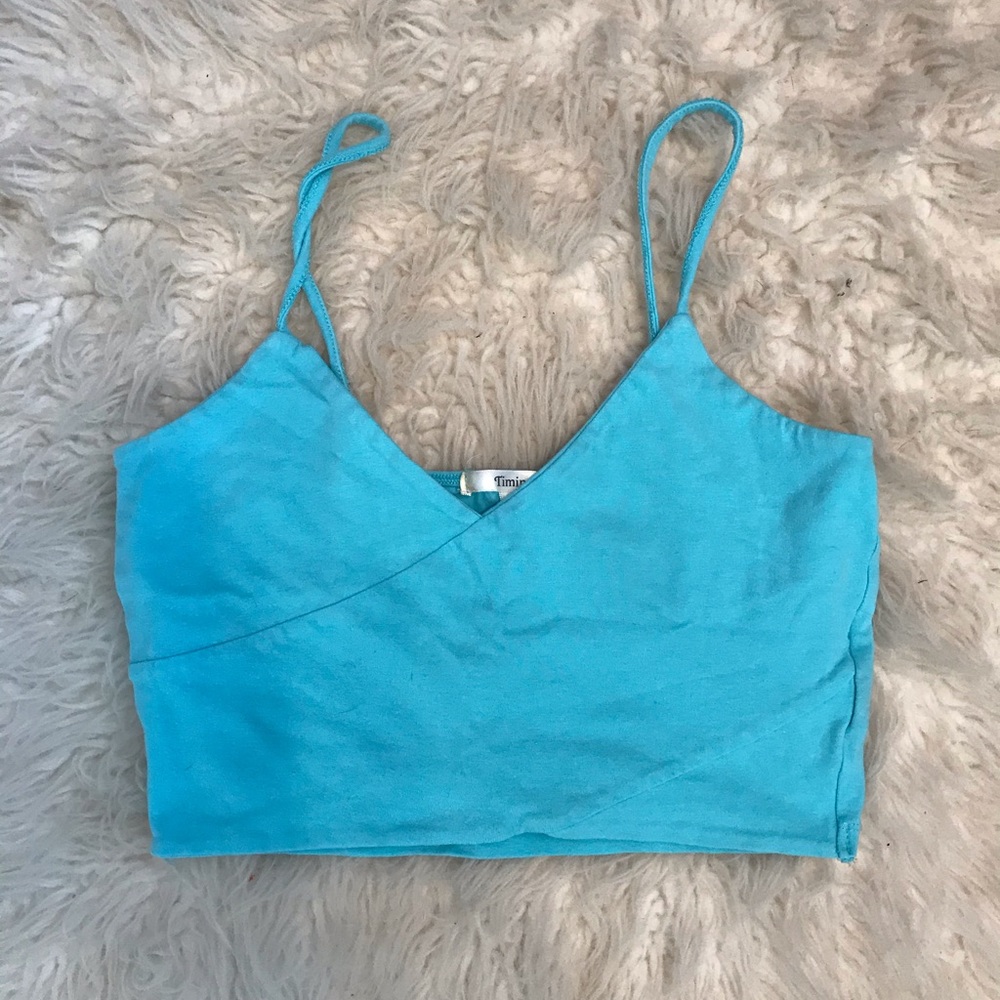 Blue crop top